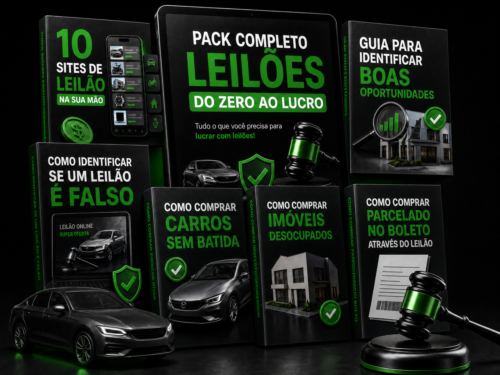 Todos os materiais do Mega Aulão ao Vivo sobre Leilões